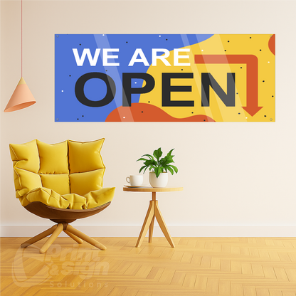 WE ARE OPEN - Vinyl Banner