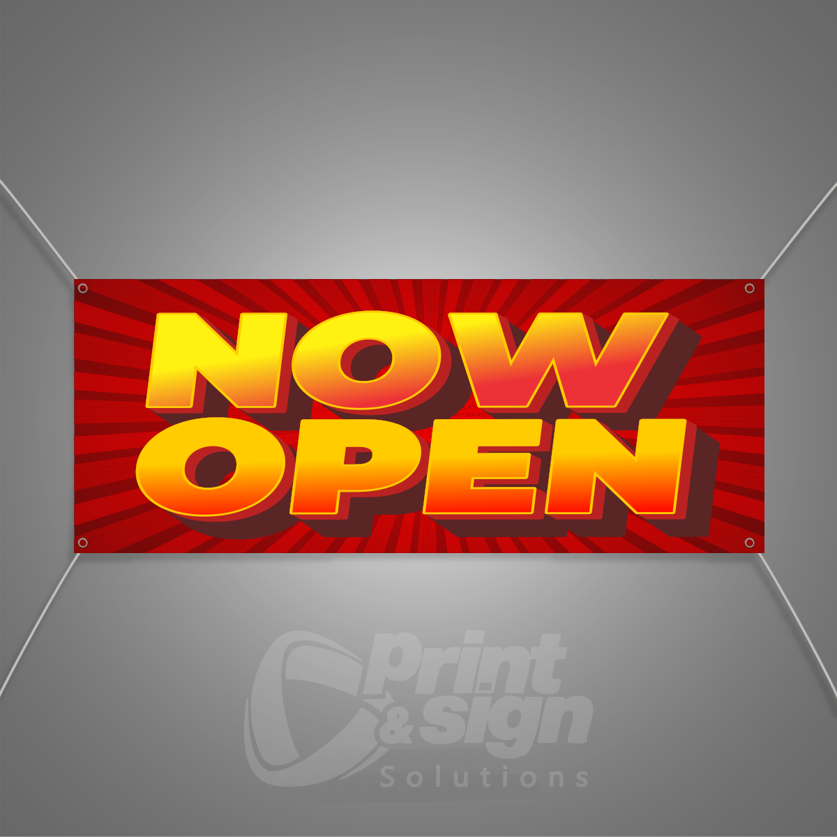 NOW OPEN - Vinyl Banner