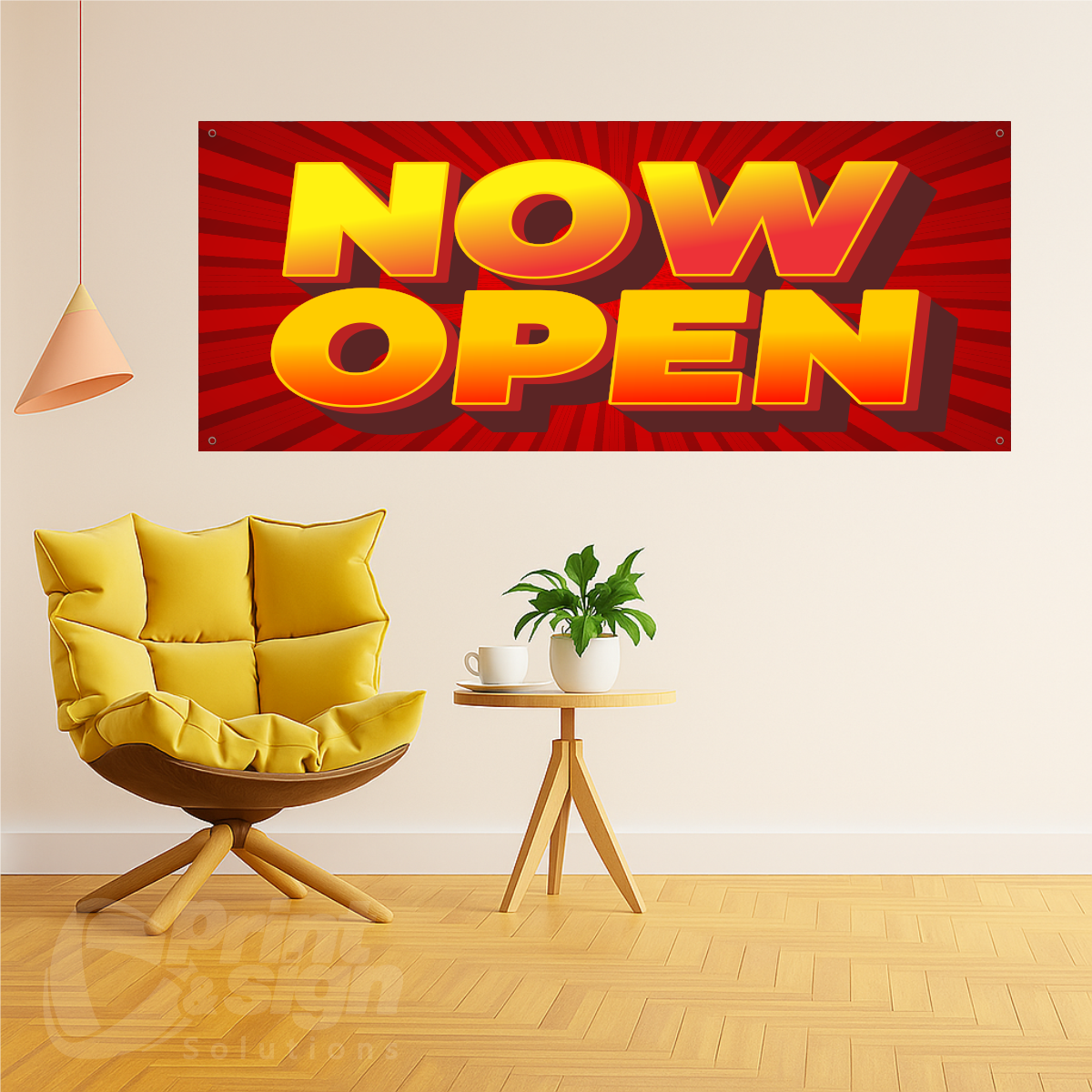 NOW OPEN - Vinyl Banner