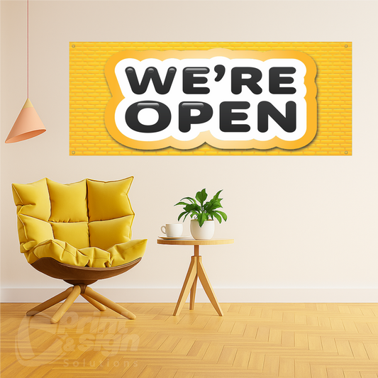 WE ARE OPEN - Vinyl Banner