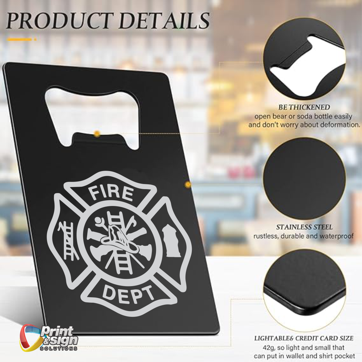 Fire Dept Bottle Opener