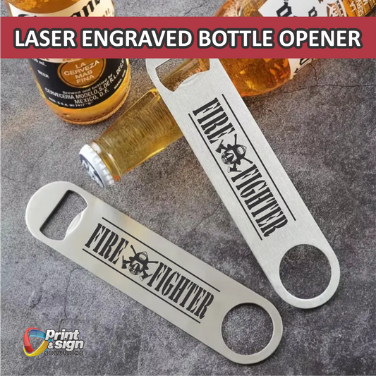 FIRE FIGHTER laser engraved bottle opener
