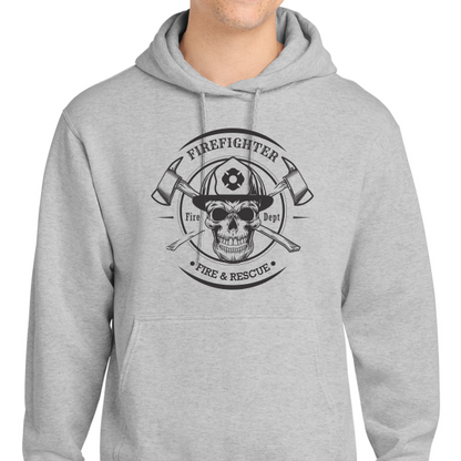 Firefighter  Patriot Hooded Sewatshirt