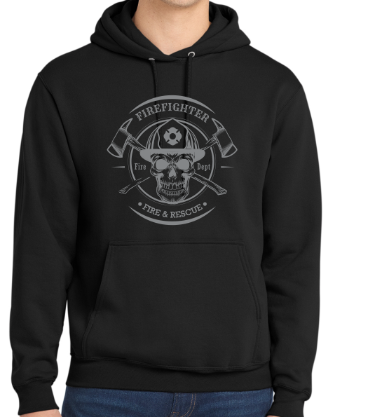 Firefighter  Patriot Hooded Sewatshirt