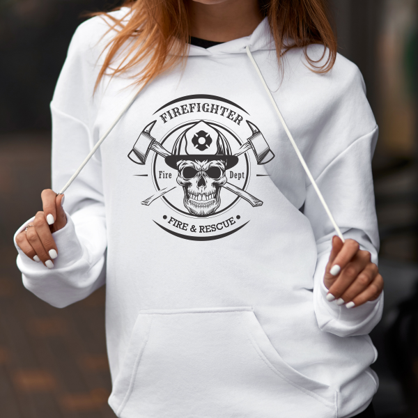 Firefighter  Patriot Hooded Sewatshirt