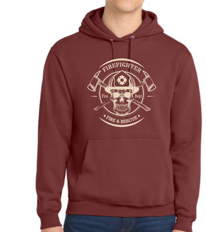 Firefighter  Patriot Hooded Sewatshirt