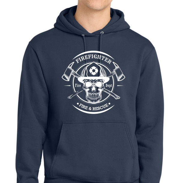 Firefighter  Patriot Hooded Sewatshirt