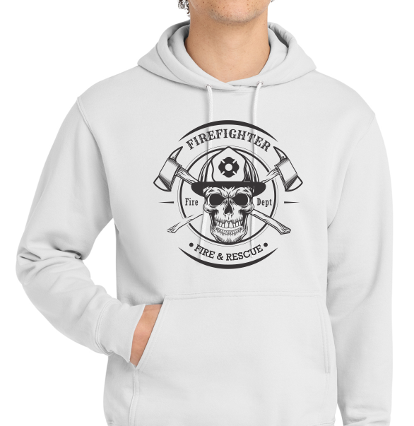 Firefighter  Patriot Hooded Sewatshirt