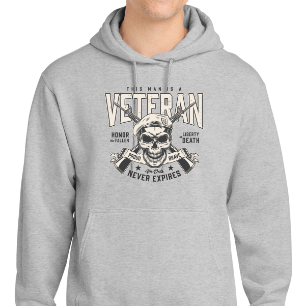 This Man is a Veteran Patriot Hooded Sewatshirt