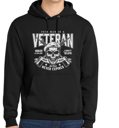 This Man is a Veteran Patriot Hooded Sewatshirt