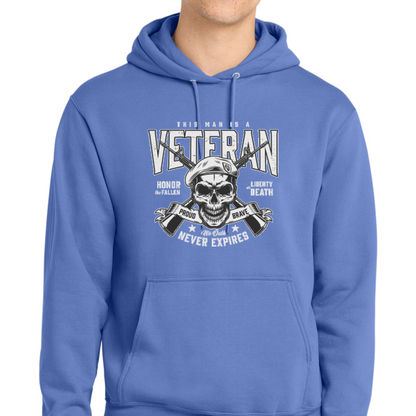 This Man is a Veteran Patriot Hooded Sewatshirt