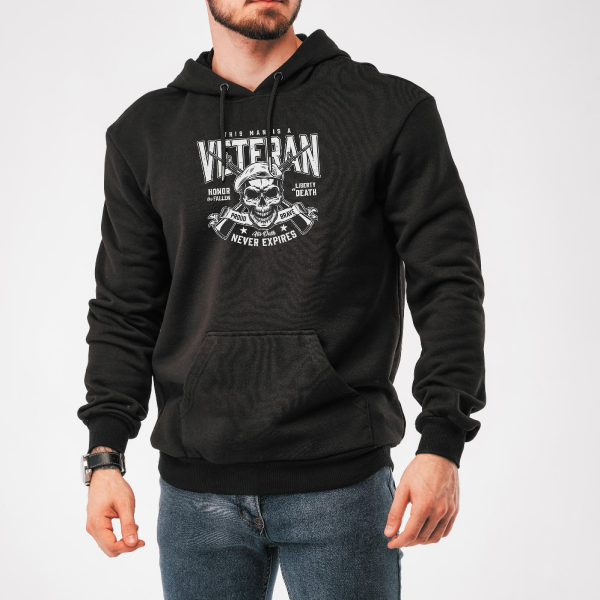 This Man is a Veteran Patriot Hooded Sewatshirt