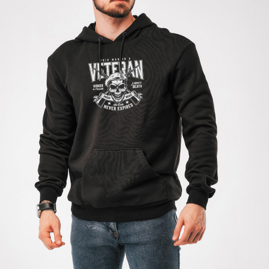 This Man is a Veteran Patriot Hooded Sewatshirt