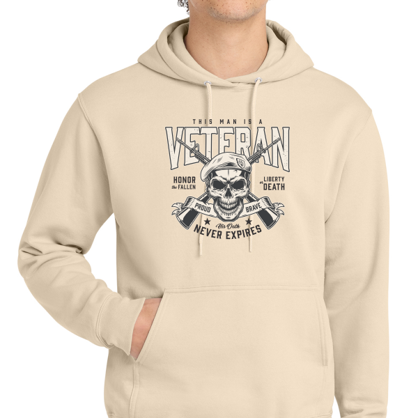 This Man is a Veteran Patriot Hooded Sewatshirt