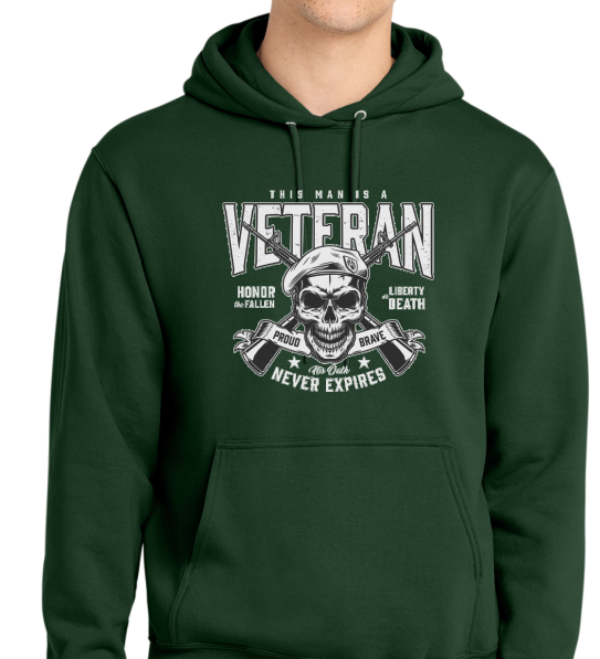 This Man is a Veteran Patriot Hooded Sewatshirt
