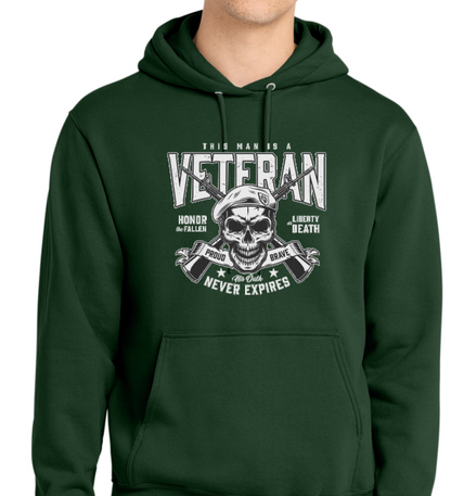 This Man is a Veteran Patriot Hooded Sewatshirt