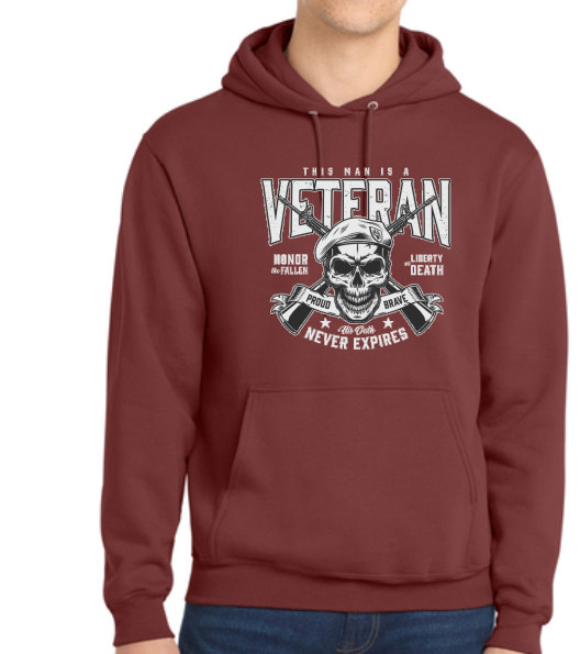 This Man is a Veteran Patriot Hooded Sewatshirt