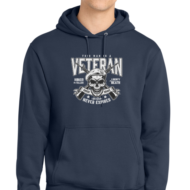 This Man is a Veteran Patriot Hooded Sewatshirt