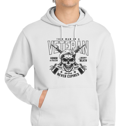 This Man is a Veteran Patriot Hooded Sewatshirt