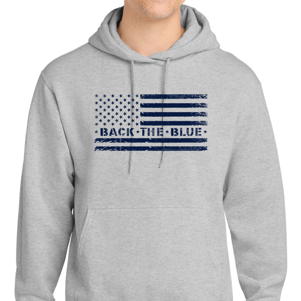 Back The Blue Patriot Hooded Sewatshirt
