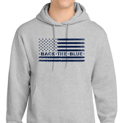 Back The Blue Patriot Hooded Sewatshirt