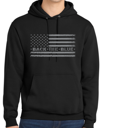 Back The Blue Patriot Hooded Sewatshirt