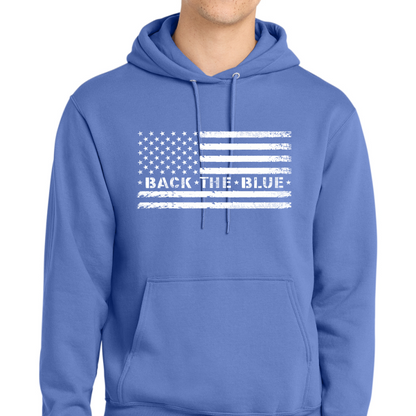 Back The Blue Patriot Hooded Sewatshirt