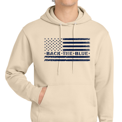 Back The Blue Patriot Hooded Sewatshirt