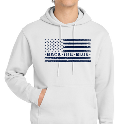 Back The Blue Patriot Hooded Sewatshirt