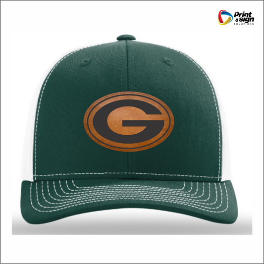 GATEWOOD SCHOOLS RICHARDSON 112 TRUCKER HAT SNAPBACK WITH LEATHER PATCH