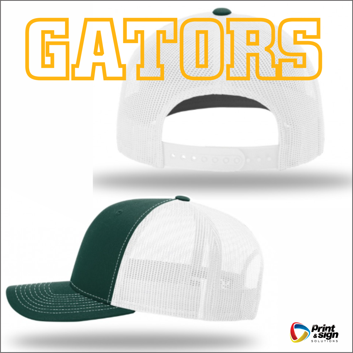 GATEWOOD SCHOOLS RICHARDSON 112 TRUCKER HAT SNAPBACK WITH LEATHER PATCH