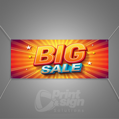 BIG SALE Blue, Red & Yellow - Vinyl Banner