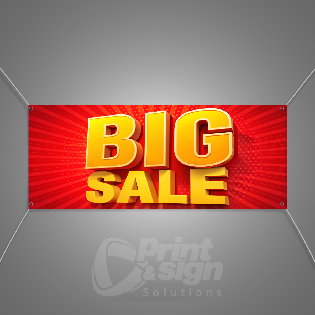 BIG SALE Red & Yellow - Vinyl Banner