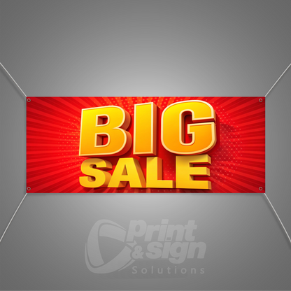 BIG SALE Red & Yellow - Vinyl Banner