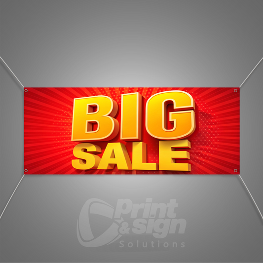 BIG SALE Red & Yellow - Vinyl Banner