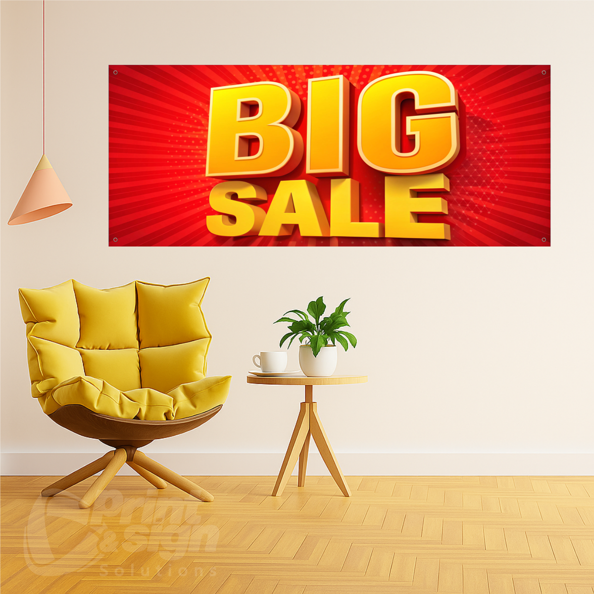 BIG SALE Red & Yellow - Vinyl Banner