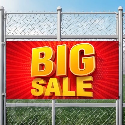 BIG SALE Red & Yellow - Vinyl Banner