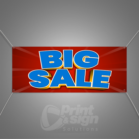 BIG SALE Red Background - Vinyl Banner