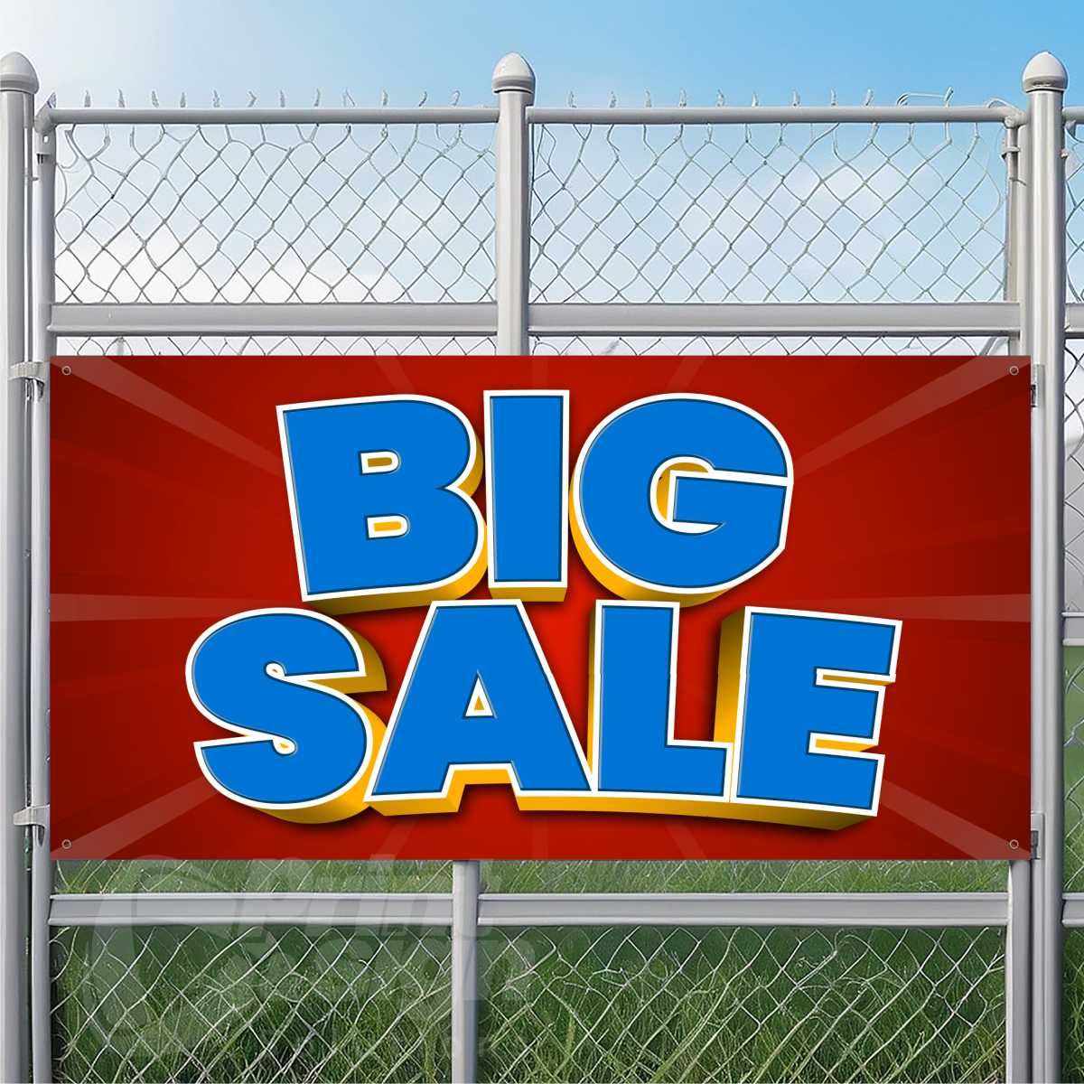 BIG SALE Red Background - Vinyl Banner