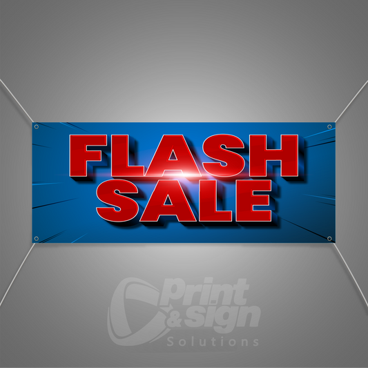 FLASH SALE Blue Background - Vinyl Banner