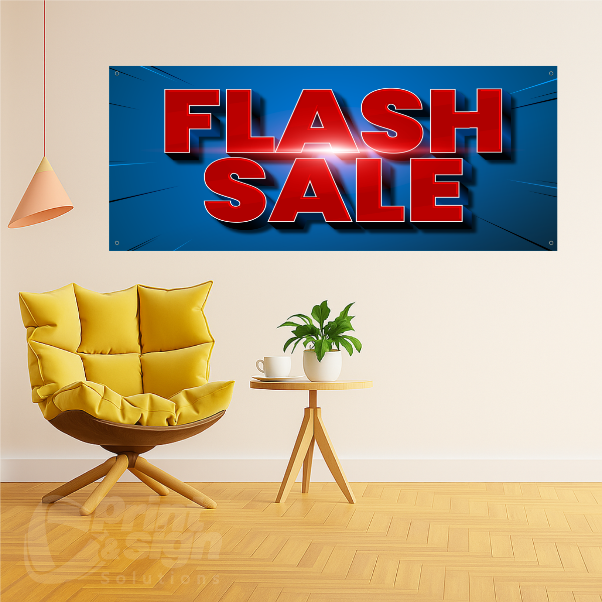 FLASH SALE Blue Background - Vinyl Banner