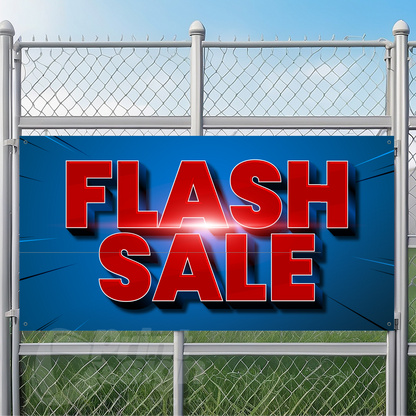 FLASH SALE Blue Background - Vinyl Banner