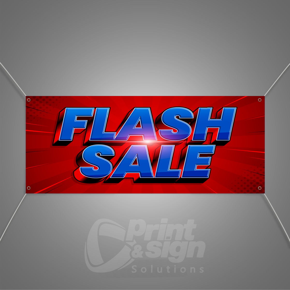 FLASH SALE Red Background - Vinyl Banner