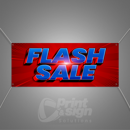 FLASH SALE Red Background - Vinyl Banner