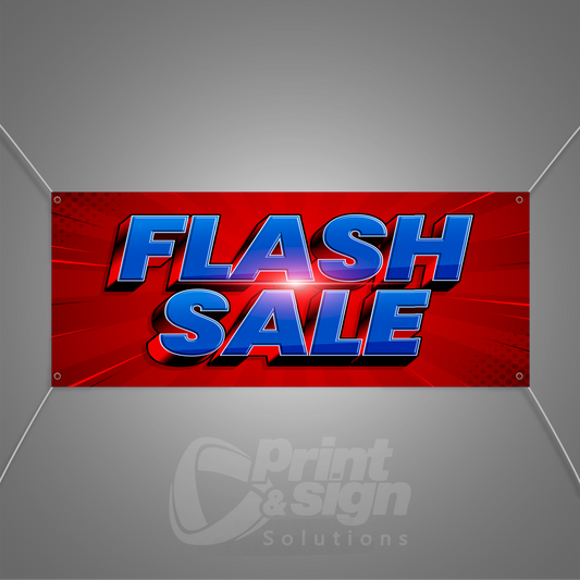 FLASH SALE Red Background - Vinyl Banner