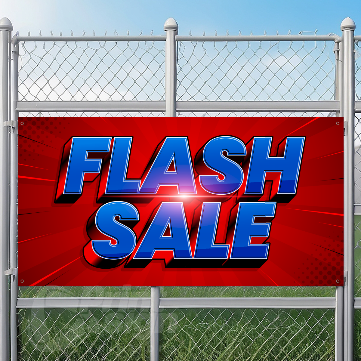 FLASH SALE Red Background - Vinyl Banner