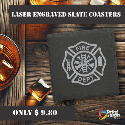 Laser Engraved Slate Coasters