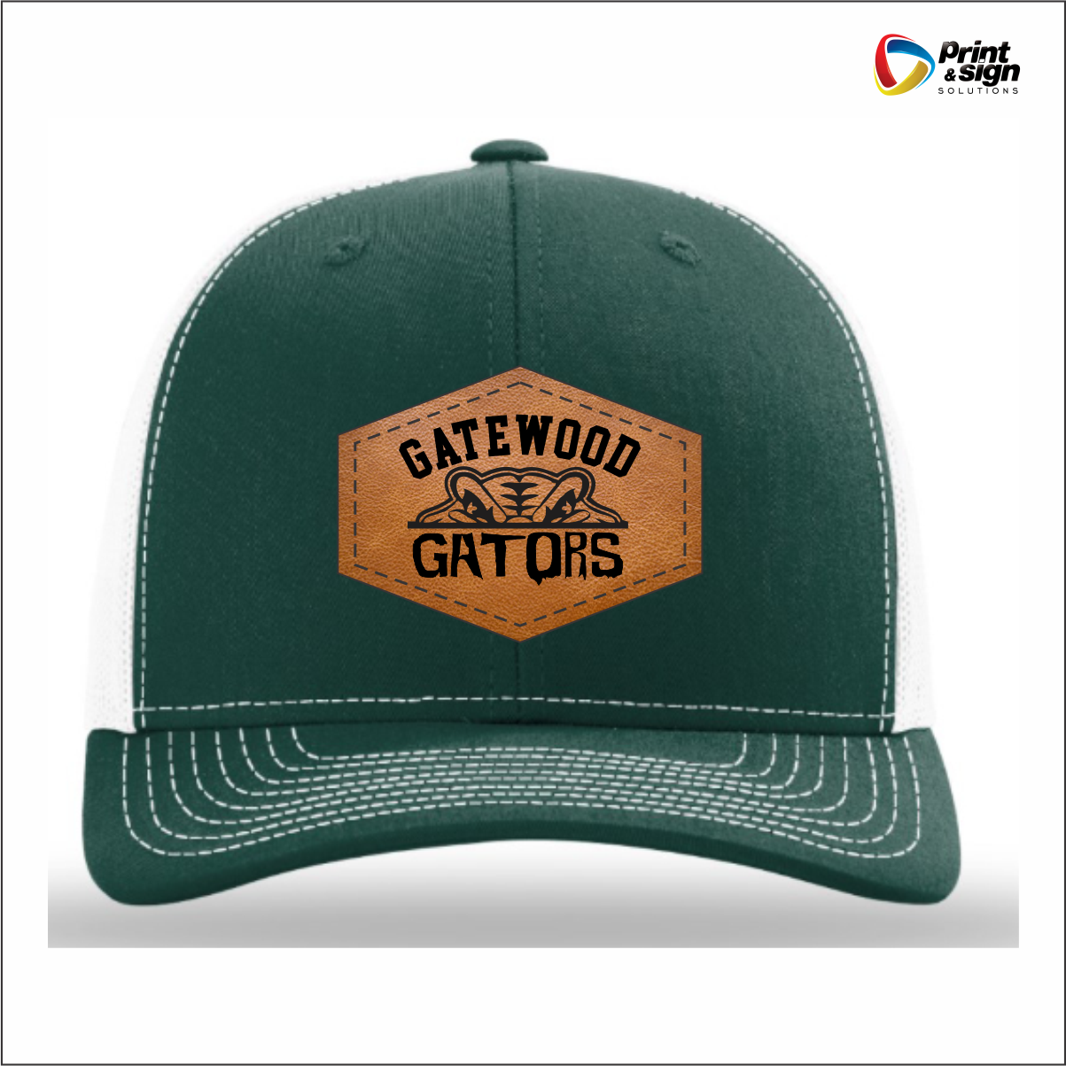 GATEWOOD GATORS RICHARDSON 112 TRUCKER HAT SNAPBACK WITH LEATHER PATCH