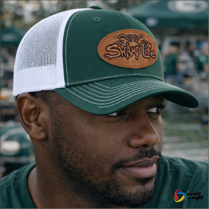 GATEWOOD SWAMP RICHARDSON 112 TRUCKER HAT SNAPBACK WITH LEATHER PATCH