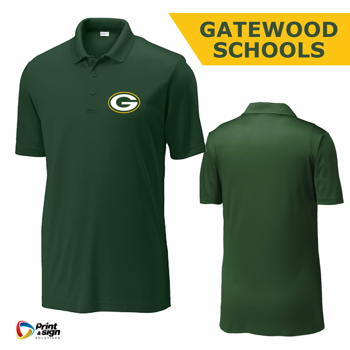 Gatewood Schools Performance Polo Shirt – Moisture-Wicking Dry-Fit with Embroidered Logo
